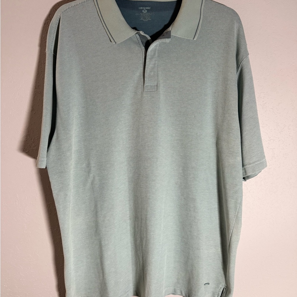 Men’s XL Green Patagonia Gorpcore Outdoor Breathable Hiking Short Sleeve Polo